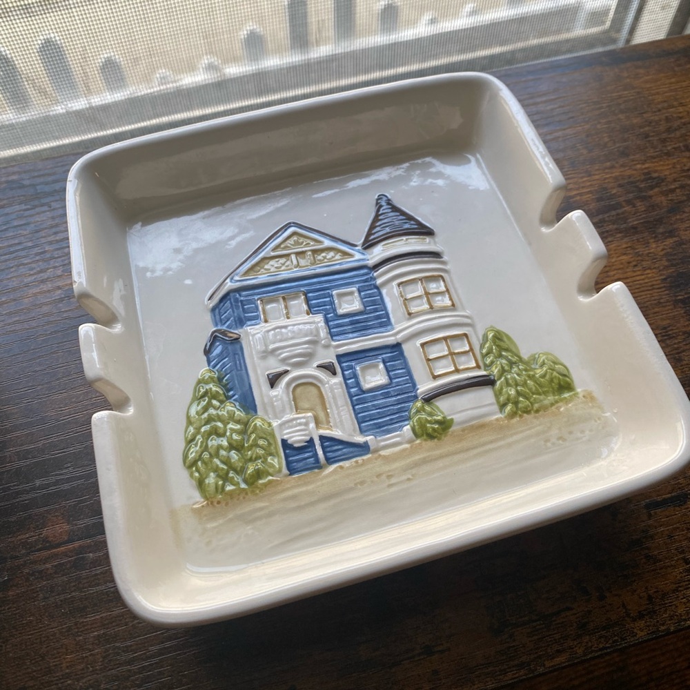 Otagiri Blue and Green Ceramic Dish - Picture 2 of 8